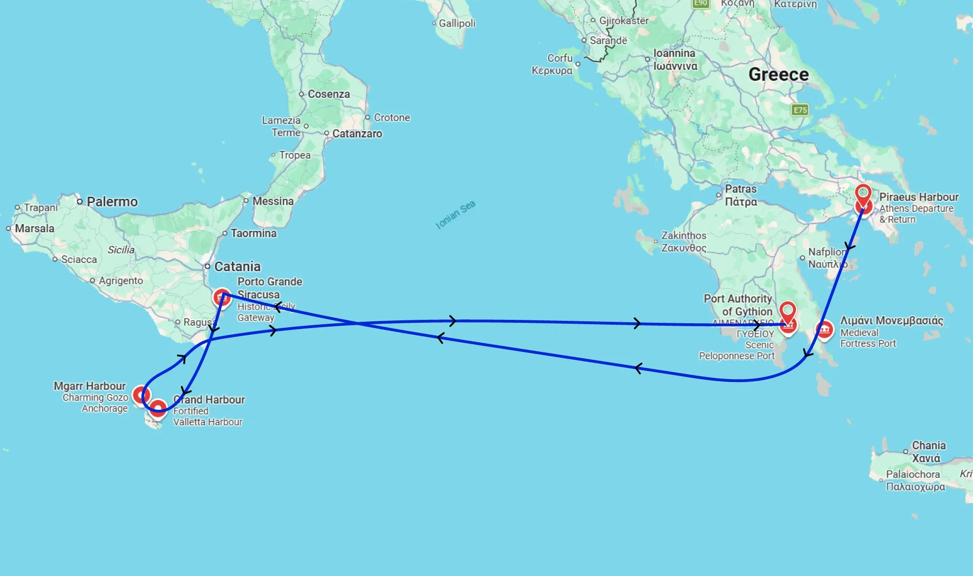  Athens (Piraeus), Greece | July 27, 2027 | Departure 5:00 PM
