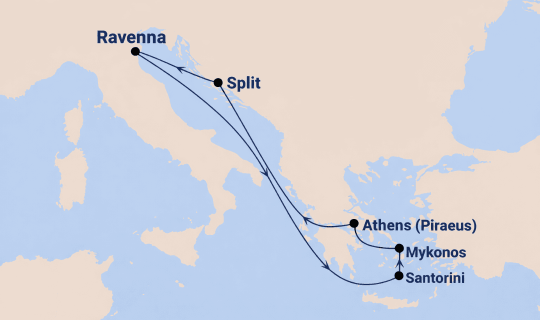 Ravenna (Venice), Italy | Departs: 5:00 pm