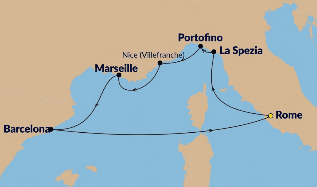 Barcelona, Spain | Departs: 5:00 pm