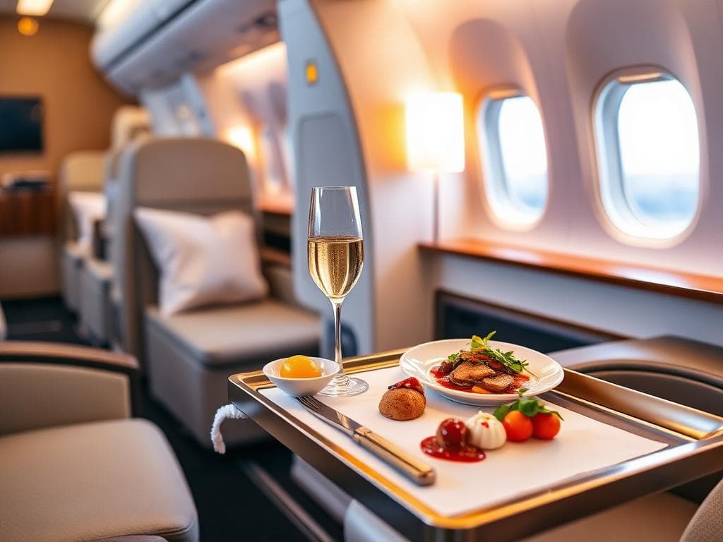Business class dining