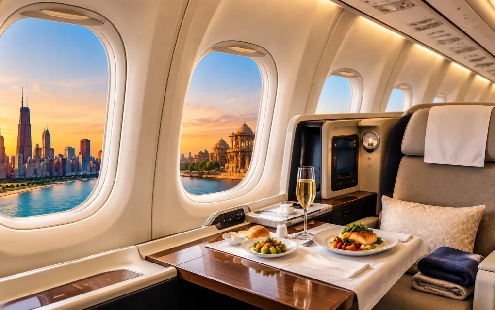 Business Class Flights from Chicago to Ahmedabad