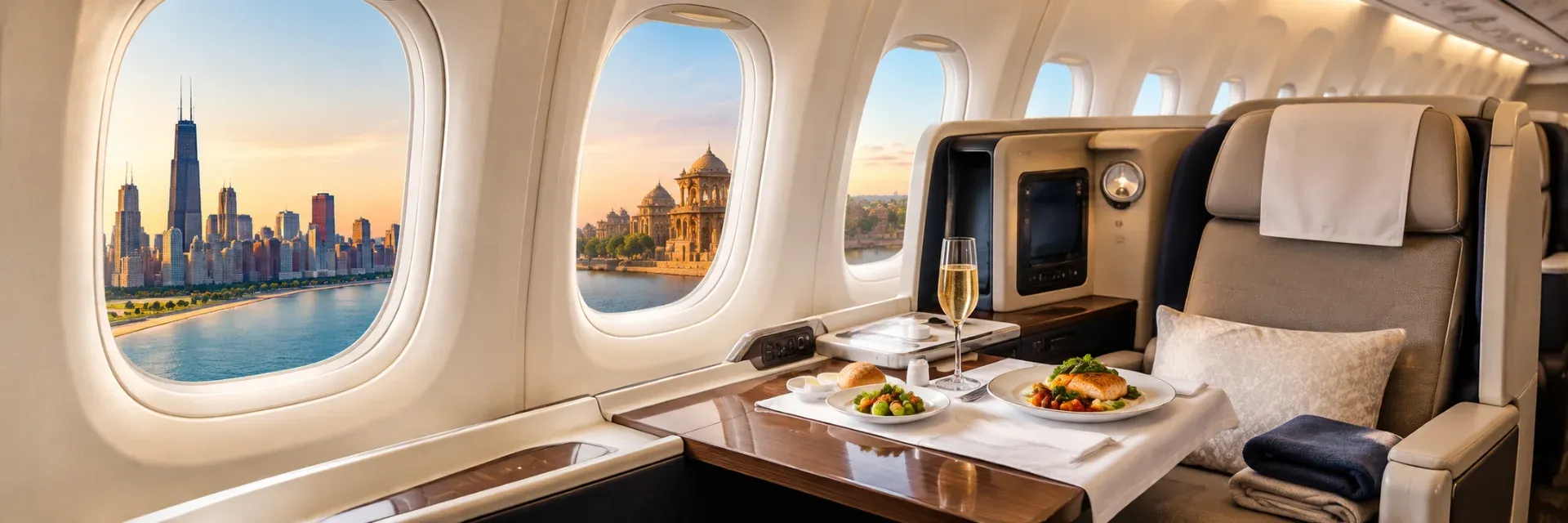 Business Class Flights from Chicago to Ahmedabad