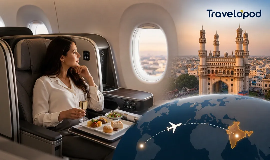 Business Class Flight from ATL to HYD